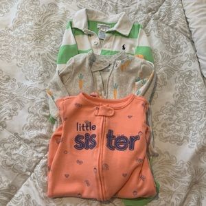 Baby girl 3 pice  Onesie 6 months